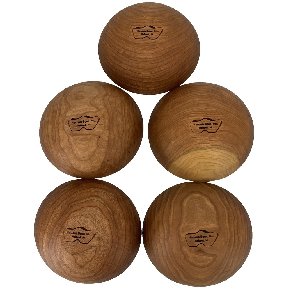 Holland Bowl Mill Michigan Wood Bowl Set of 5 Excellent Condition - Picture 5 of 6